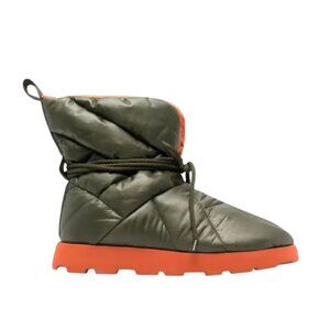 NEW Piumestudio Laccio Padded Quilted Boots Womens 39 9 Green Orange Ankle NWOB